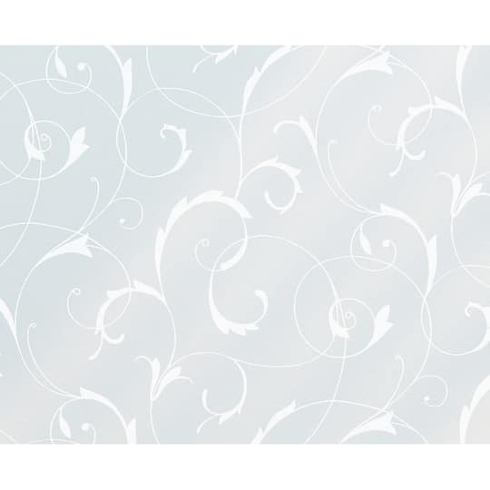 Fablon Scroll Flower Static Window Film